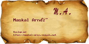 Maskal Arnó névjegykártya